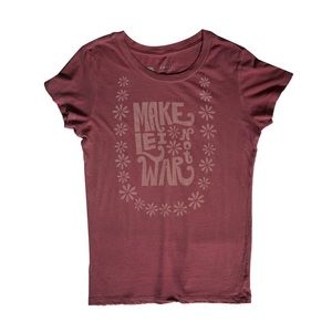 Lucky We Live HI Make Lei Not War distressed shirt